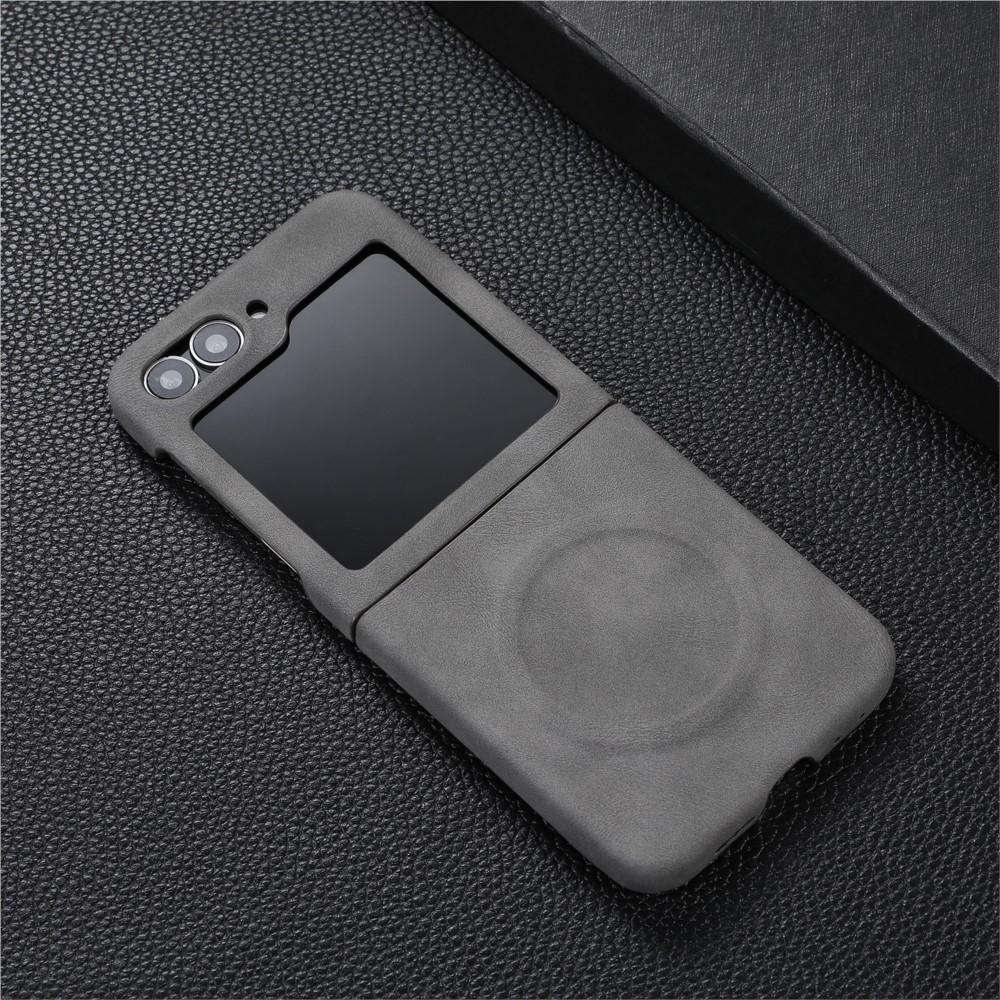 Luxury Suede Sheepskin Leather Case For Samsung Galaxy Z Flip 6 5 4 3 Magnetic For Magsafe Wireless Charging Business Soft Cover