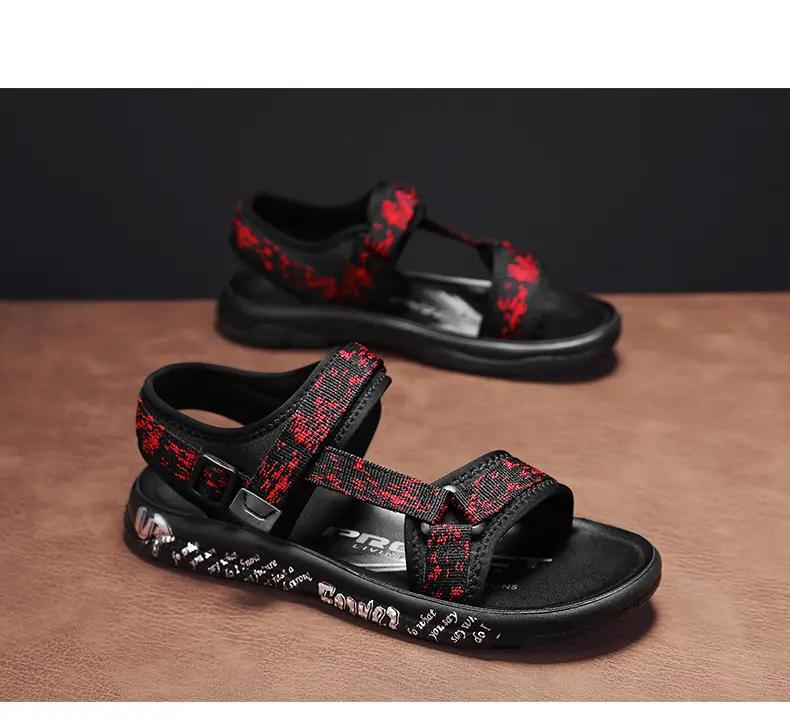 

Summer Men Sandals Adjustable Comfy Roman Shoes Lightweight Breathable Outdoor Hiking Shoes Waterproof Anti slip Water Shoes 39 красный
