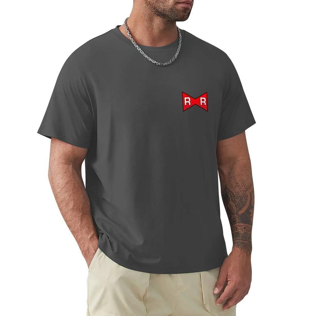 Red Ribbon Army TShirt Blouse Aesthetic Clothes Plain Tshirts for Men