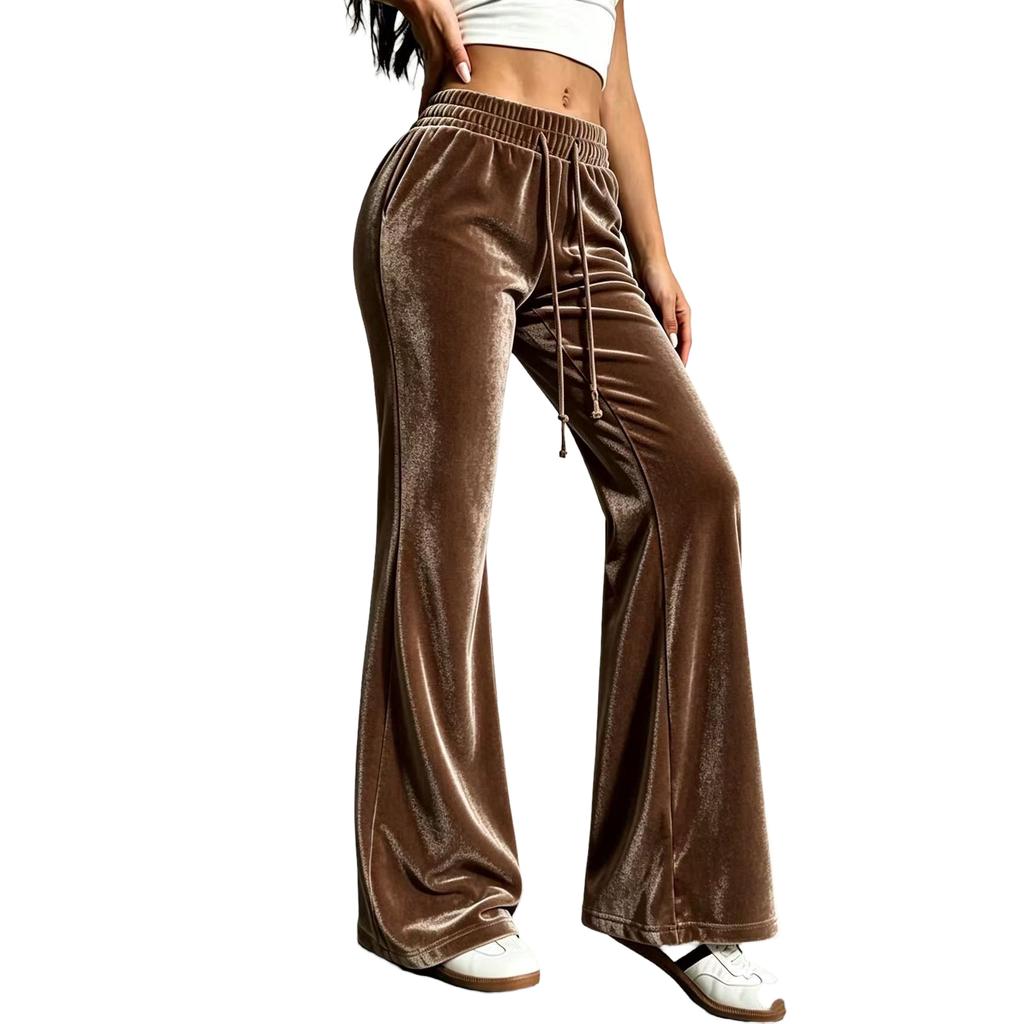 Women's High Waist Flared Pants with Soft for Casual Wear