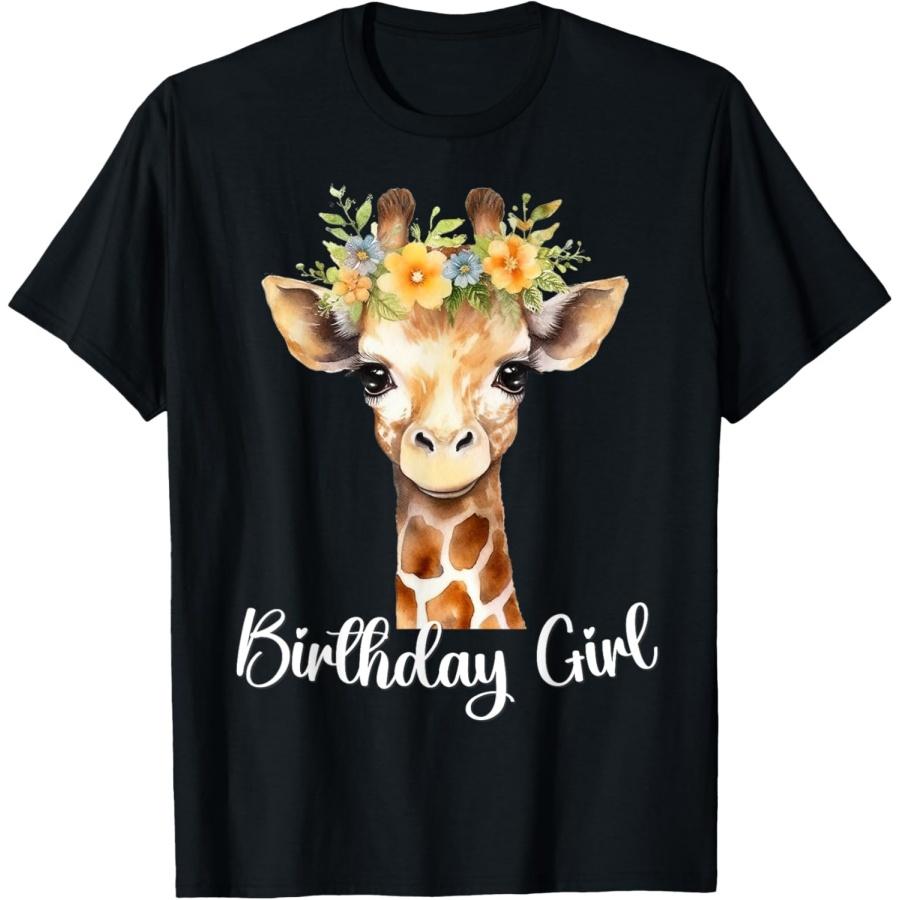 

Giraffe Birthday Girl Outfit for Woman, Zoo Birthday Party T-Shirt XXXXXL чёрный