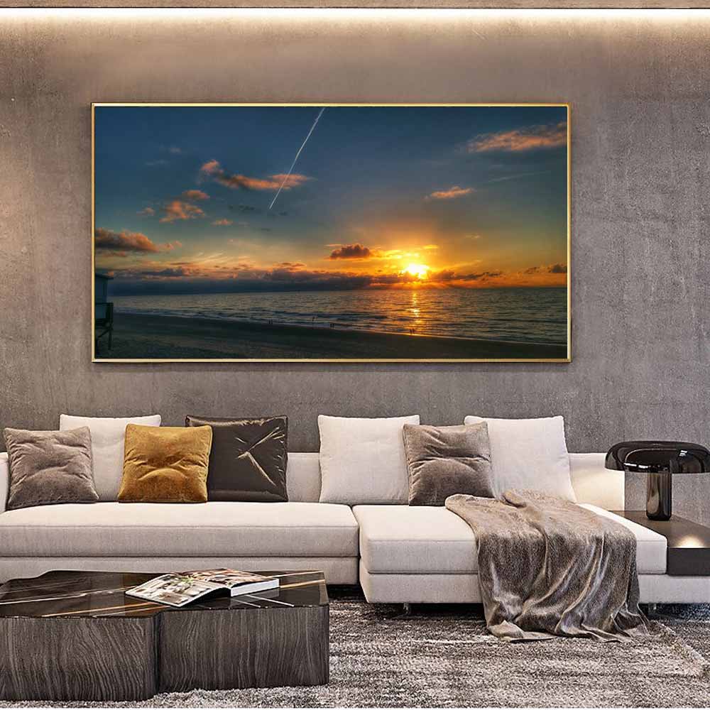 

Пейзаж маслом море парусный закат искусство холст картина гостиная коридор офис украшение дома фреска без рамки 20*40cm No Frame