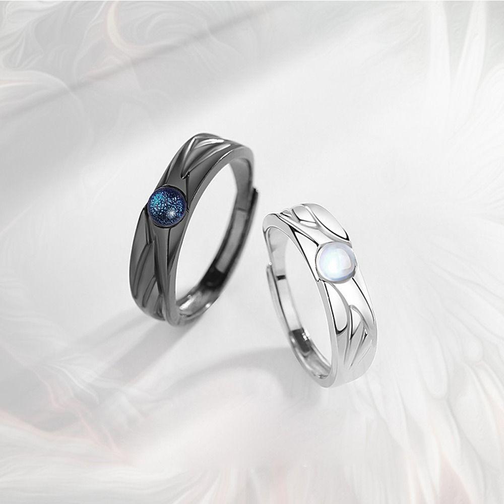 Zinc Zinc Alloy Valentine'S Day Gift Angle Star Fashion Jewelry Korean Style Ring Vintage Ring Couple Ring