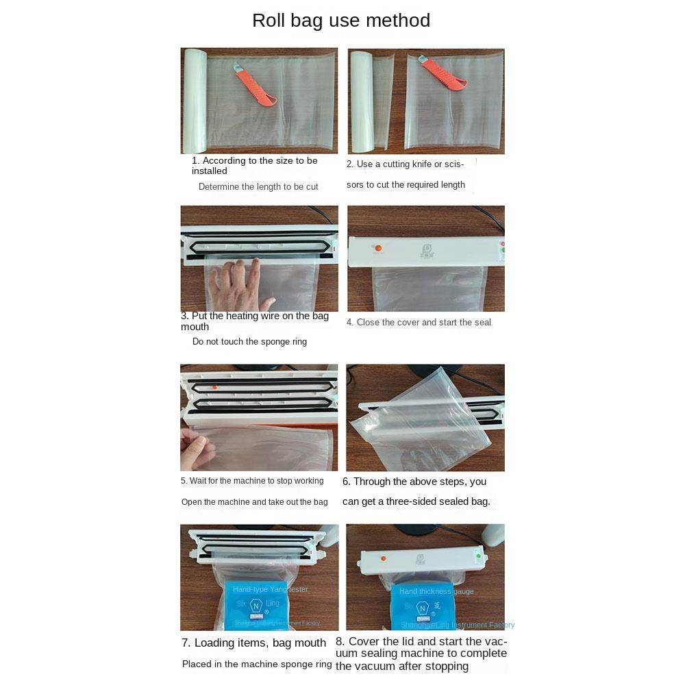 Disposable Food Vacuum Sealer Bags Scalable Embossed Seal Bag Vaccum Food Storage  Vacuum Packer