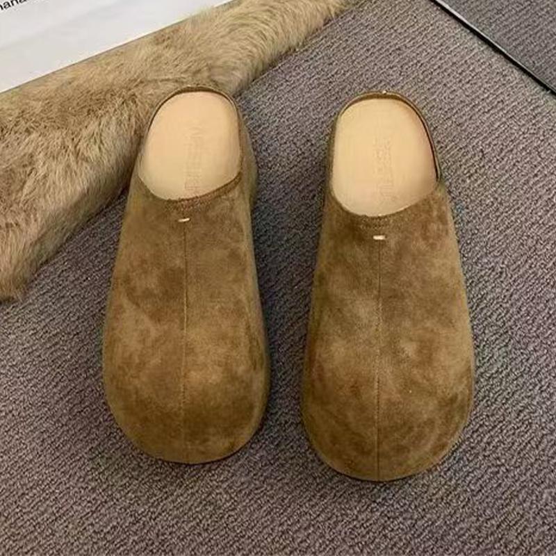 

Fashion High Heels Women Mules Shoes Platform Fashion Slippers Suede Slingback New Woman Shoes 2025 Autumn Designer Zapatos De Mujer 35