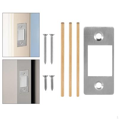 Restorer Strike Plate Door Backplate Easy Repair Stainless Steel Narrow Side and Large Hole for