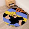 Johnny Bravo Printed Round Rug Carpet Chair Rug Area Rug Entryway Doormats,for Office Chair Living Room Bedroom Kitchen Room.