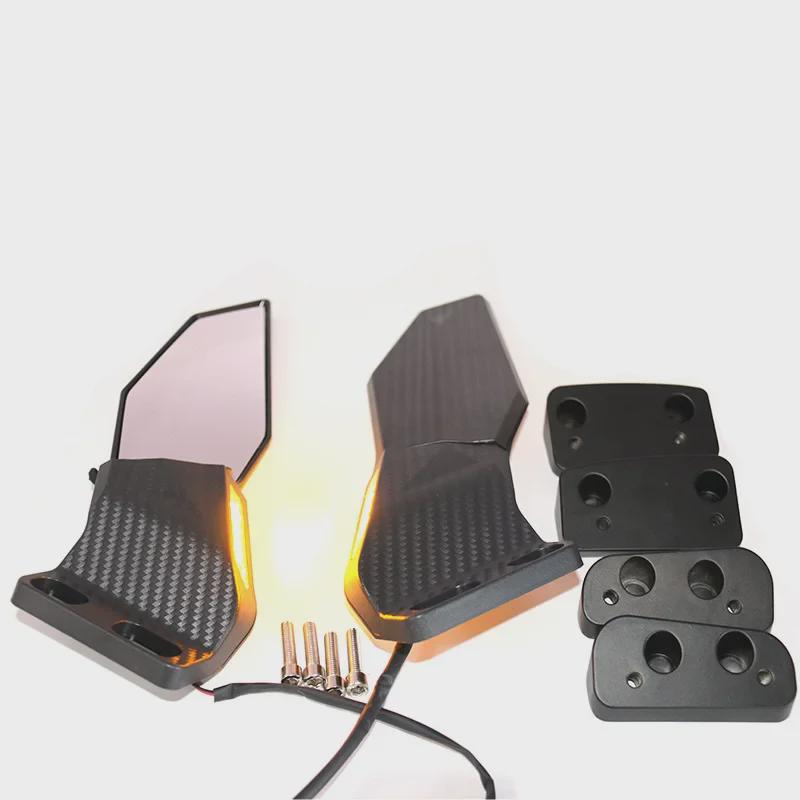 Moxin Universal Motorcycle Rearview Mirror for R25, NMAX, NINJA with Yellow Light Reflector