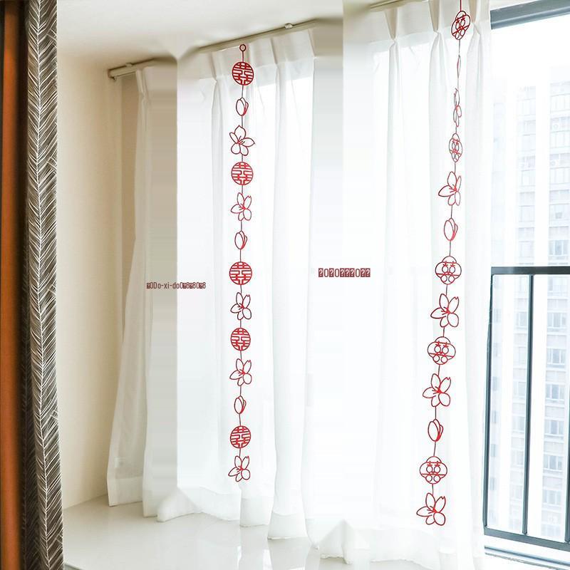 Butterfly Wedding Room Decor Set: Curtain Pendants & Pull-Flower Decorations for Bedroom & Living Room