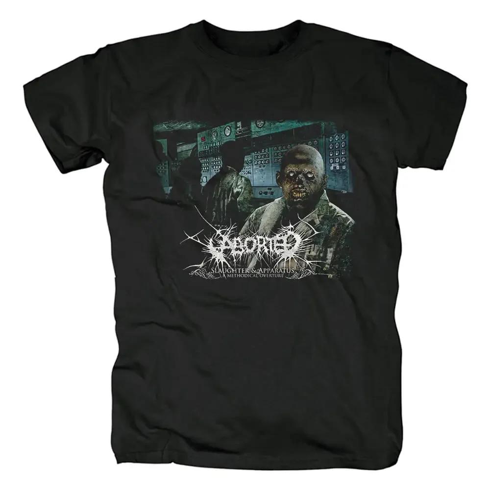 Men Women Short Sleeve High Quality Aborted Grindcore T Shirt  Vintage Metal Punk Rock Band Cotton T-shirt Y2k Tops Streetwear