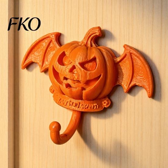 Pumpkin Face Hook Devil Bat Wall Hook, Halloween No-Drill Adhesive for Keys Small Pendant Hanger Bags, Strong Sticky Damage-Free
