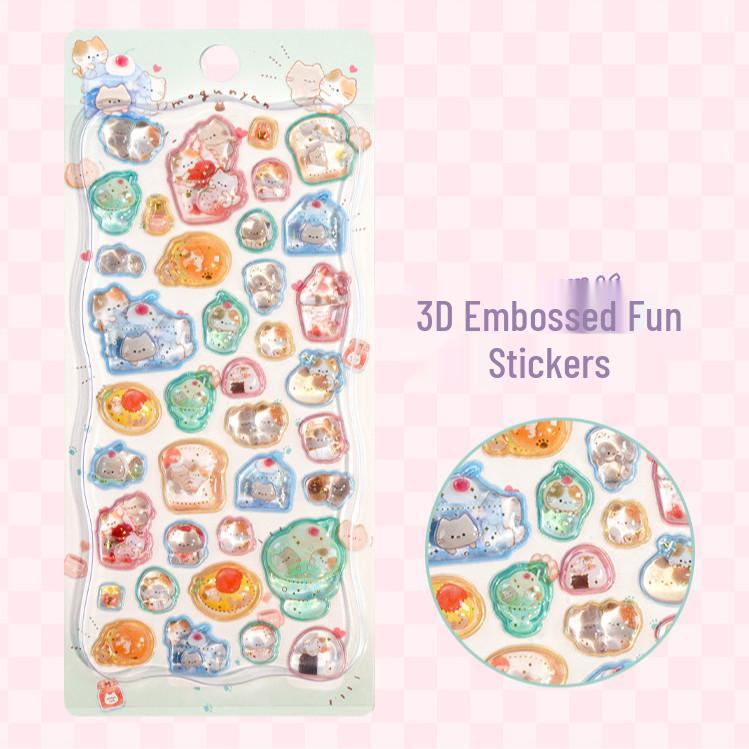 Popular 3D Animal Cartoon Crystal Stickers for Kids' Phone Cases