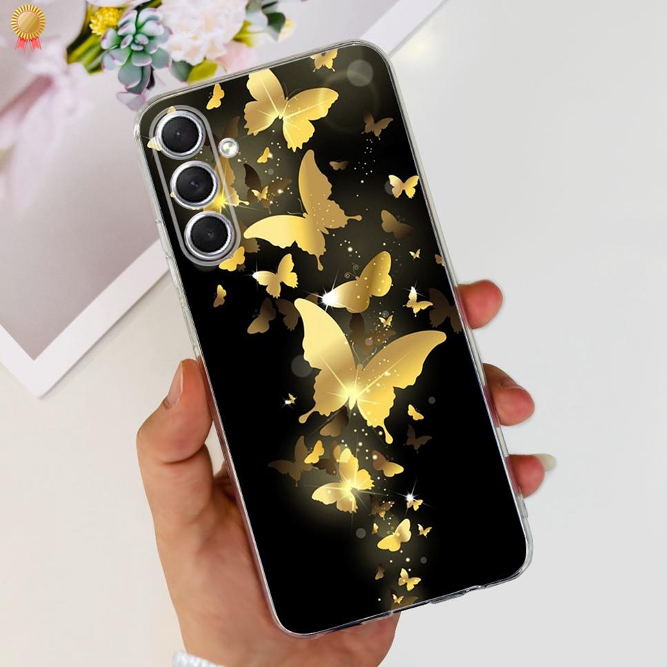 Case For Samsung F54 5G Back Cover Glitters Fashion Cat Wolf Soft Silicon Bumper For Samsung Galaxy F54 5G F546B Phone Case Capa