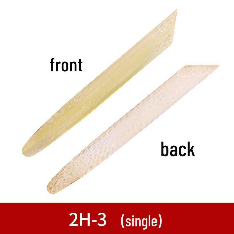 Bamboo Clay Sculpture Set: 7-Piece Round Head Scraper Tools for Buddha Statue Carving and Pottery Craft Trimming.