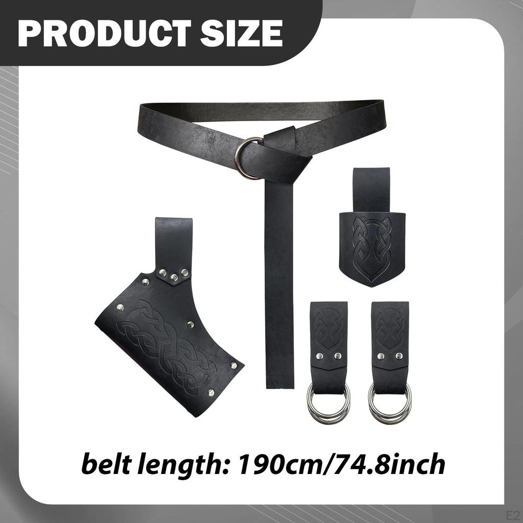 Medieval Knight Belt Set Pirate Cosplay for Adults Carnival