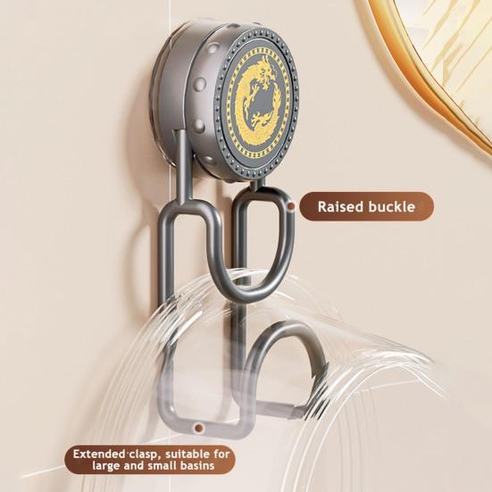 1/2Pcs Suction Cup Hook Adhesive Technology Wall-mounted Heavy-duty Adjustable Versatile Bathroom Kitchen Hook