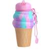 Fashion Creative Student Sports Silicone Bottle Portable Outdoor Travel Kettle Cute Children Silicone Cup