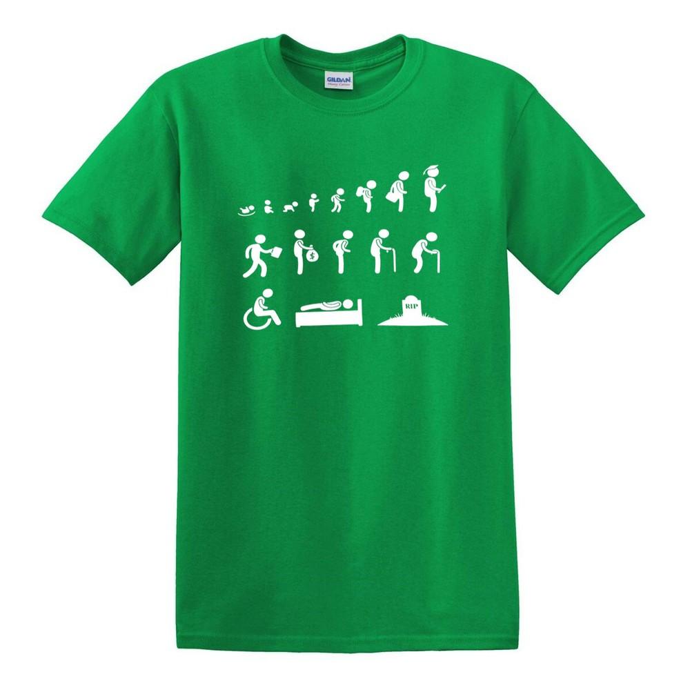 EVOLUTION OF LIFE TSHIRT Funny Party Anarchy Journey Gift Dad Father Tshirt Top 2XL
