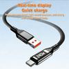 Digital Display Type C Cable 240W Super Fast Charging Cord Sturdy Nylon Braided USB-C Type-C Data Line for IPhone Samsung Xiaomi