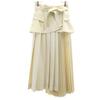 Lily Brown Long Length Corset Pleated Skirt Beige Women Used
