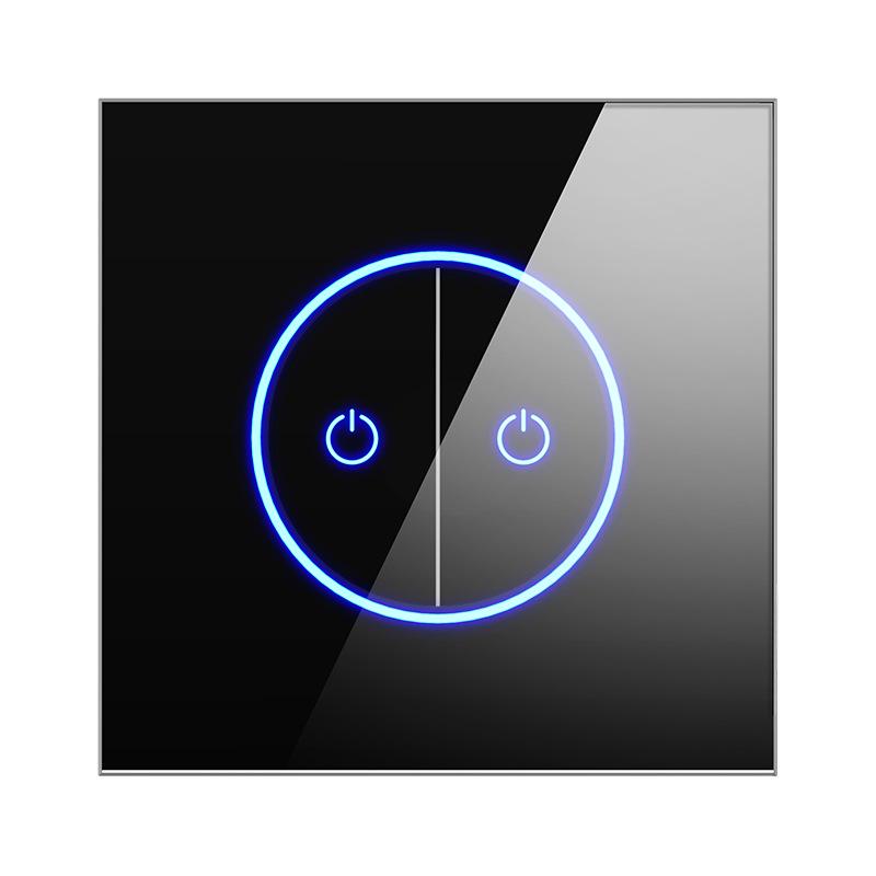 Smart WiFi Touch Switch Panel with Voice Control, Mijia Compatible, Mobile Remote Function, 86 European Standard