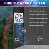 7.5/9/11/13inch Exhaust Fan 12V Wall Mounted Exhaust Fan Low Noise Extractor for Kitchen Bathroom Garage Grow Room