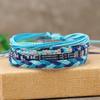 4 /24 Pcs Boho Surfer Bracelet Anklets Braided Bracelet Colorful String Rope Ankle Bracelets Waterproof Summer Beach Zircon