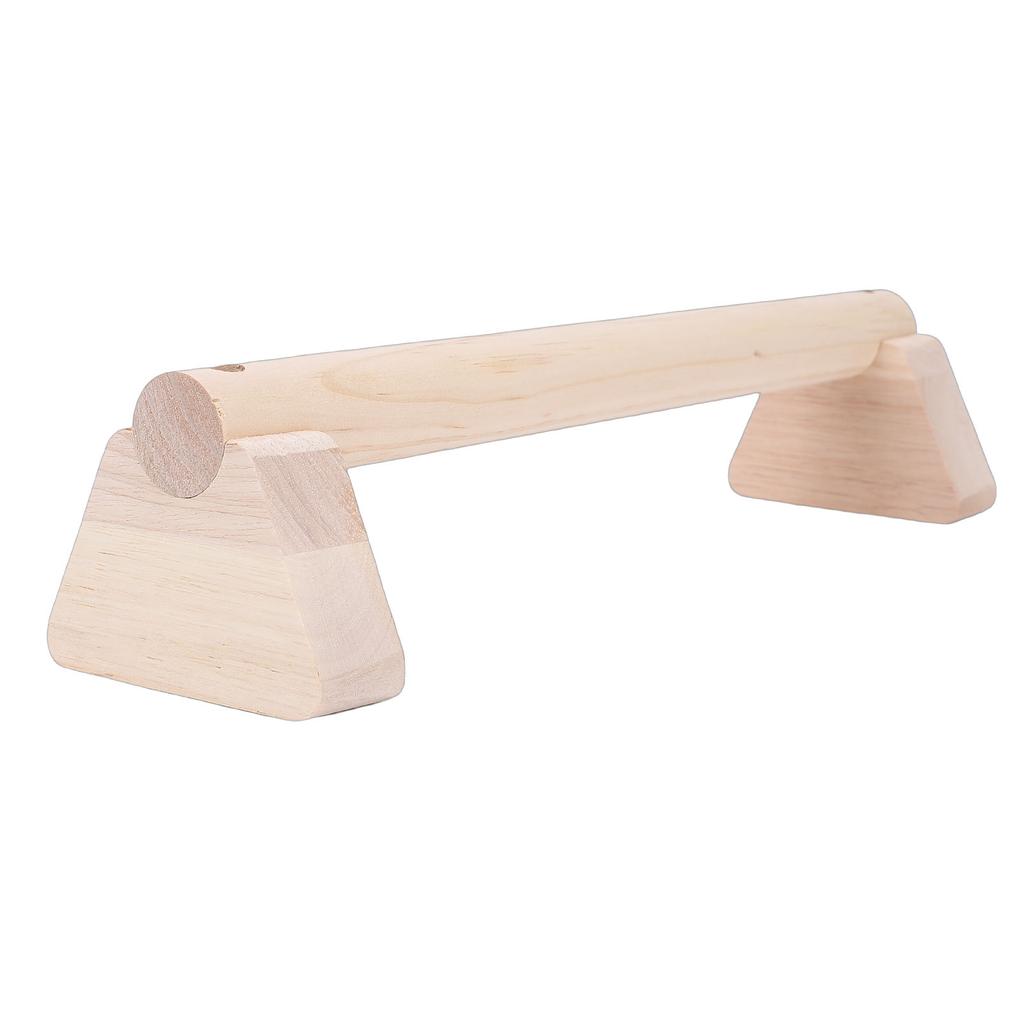 Wood Push Up Bars with Base Non Slip Pad Handstand Practice Support Pole for Home Fitness Workout 35cm / 13.8in