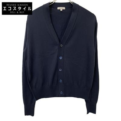 BLAMINK Cardigan en coton bleu marine 14G à col en V tops 36 Bleu marine Occasion