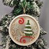 Christmas Tree Lights & Wooden Pendants - Elk & Santa Claus Decor