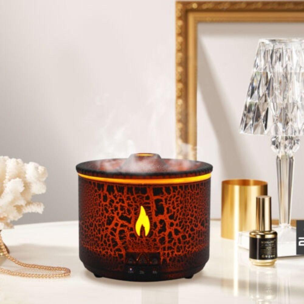 2 Lights Modes Flame Diffuser with Remote Control Air Humidifier Essential Oil Fragrance