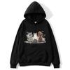 Halloween Costume Cat Women Hoodie Unisex Trendy Outerwear Mummy Ghost Witch Feline Bat Web Accents Casual Fashion Autumn Pullovers
