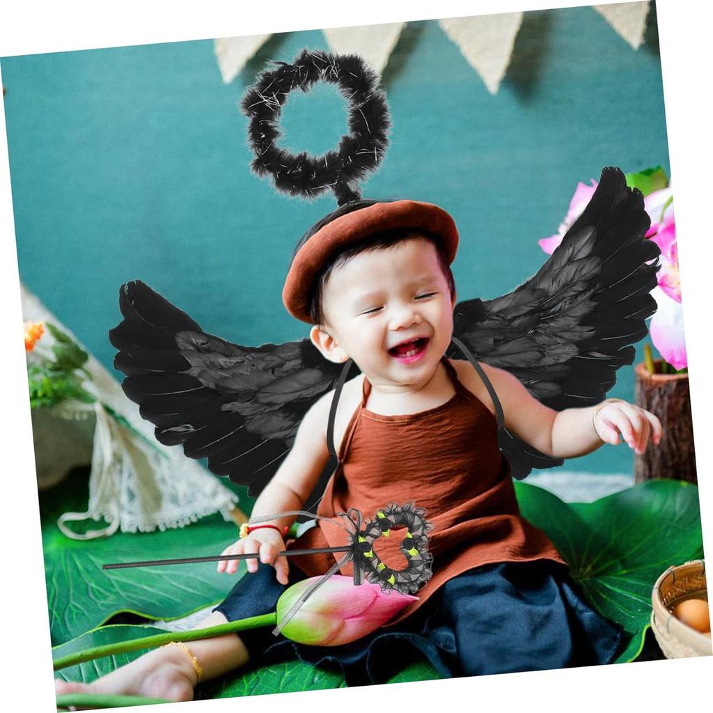 Halloween Wing Prop Angel Feather Wing Prop Black Wings