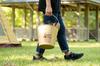 Captain Stag Outdoor Bucket CS Tin Bucket 10L with Wooden Handle, Khaki, UM-1621