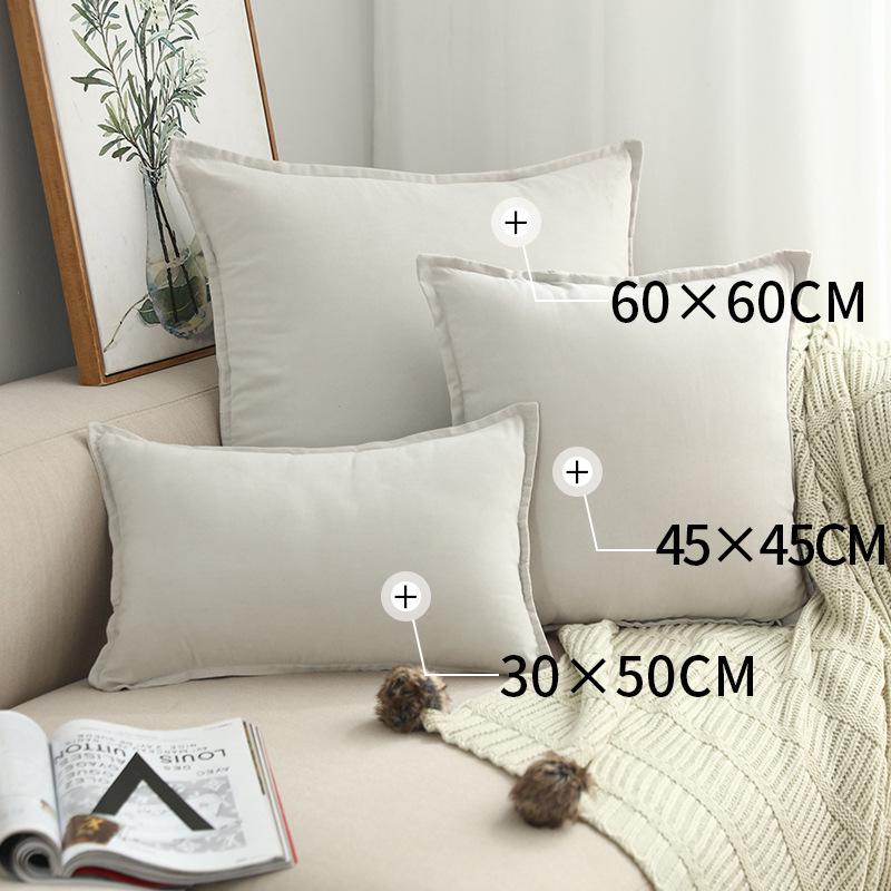 Față de pernă pătrată cu volane, lux nordic ușor, pentru canapea sau pat