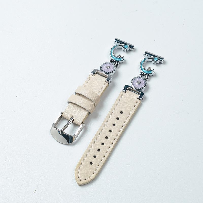 Premium Patchwork Leather Strap for Xiaomi Band 9 and Apple Watch Series 8/7/6 - Women's Edition