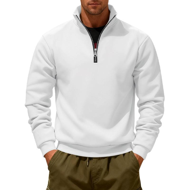 Weit geschnittenes Outdoor-Herren-Thermo-Halbzip-Stehkragen-Pullover-Sweatshirt