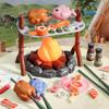 40Pcs/Set Campfire Play Food Toy Indoor Outdoor Kids Simulation Camping BBQ Picnic Cooking Accessories Playset Toddler Pretend Kitchen Toy