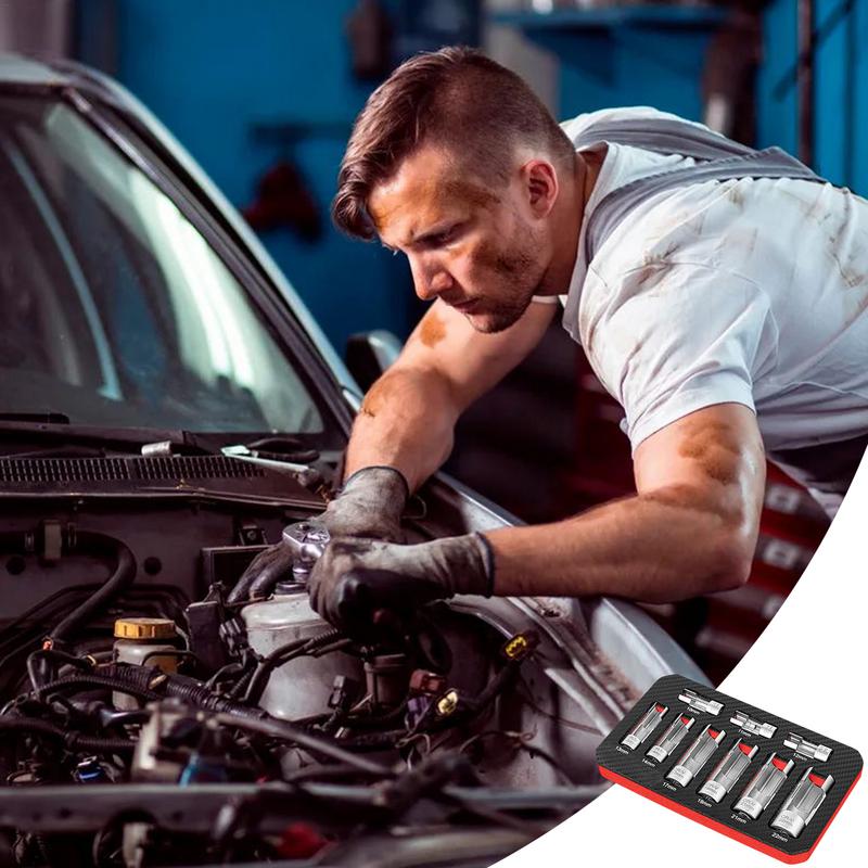 Car Repair Sleeve Set Flare Nut Socket Set Nut Socket Remover Tool Kit Auto Repair Tool For Vehicles Mechanics