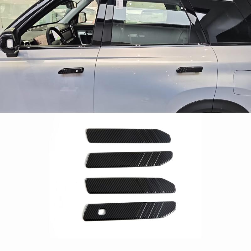 Для Chery JAECOO J7 2024 2025 ABS карбон Накладки на зеркала боковых дверей накладка на задний противотуманный фонарь накладка на ручку двери наклейки на крышку бензобака door handle cover