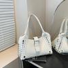 Fashionable Hasp PU Sweet Large Capacity Shoulder Bags for Women 2026 High Quality Rivets Sense of Luxury Commute Style Tote Bag