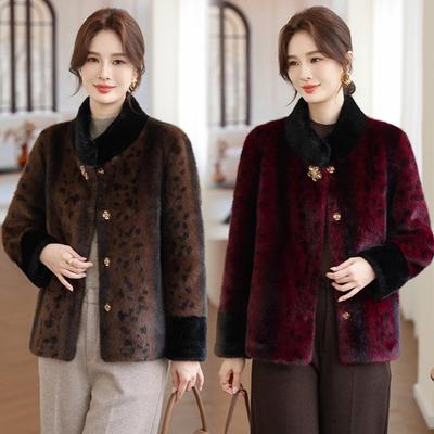 High-end Winter Fur Integrated Jacket with Noble Temperament and New Medium Mink Fur Coat