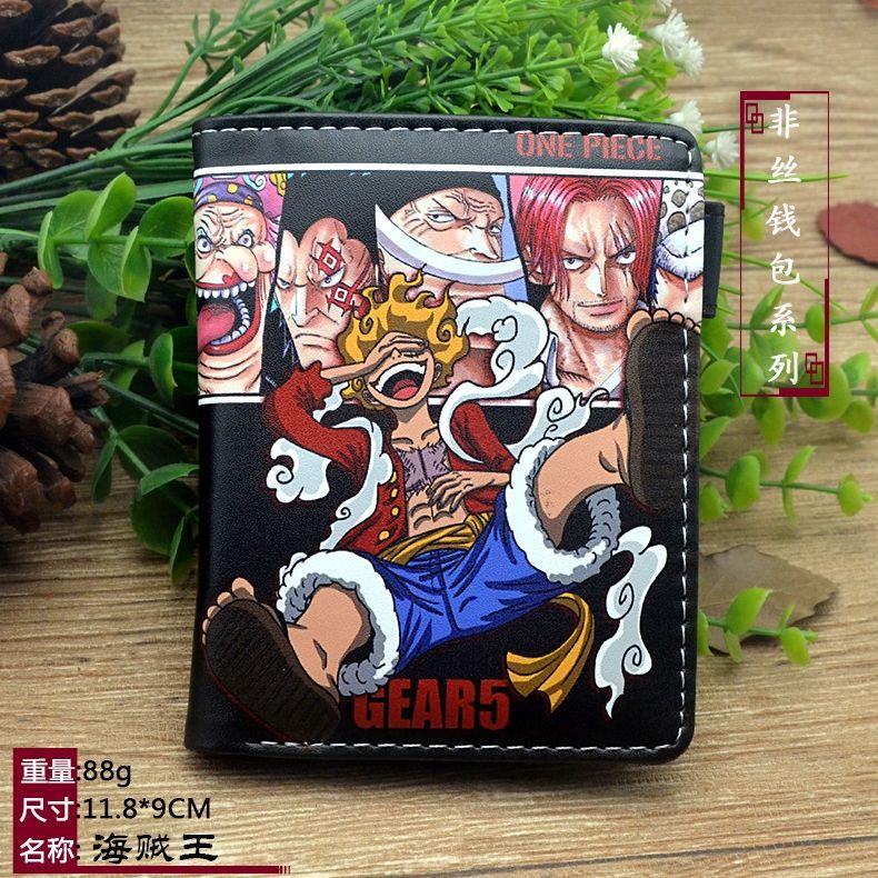 Anime One Piece Wallet Luffy Zoro Tony Tony Chopper PU Print Coin Purse Cartoon Kawaii ID Card Holder Short Wallet Kid Gifts
