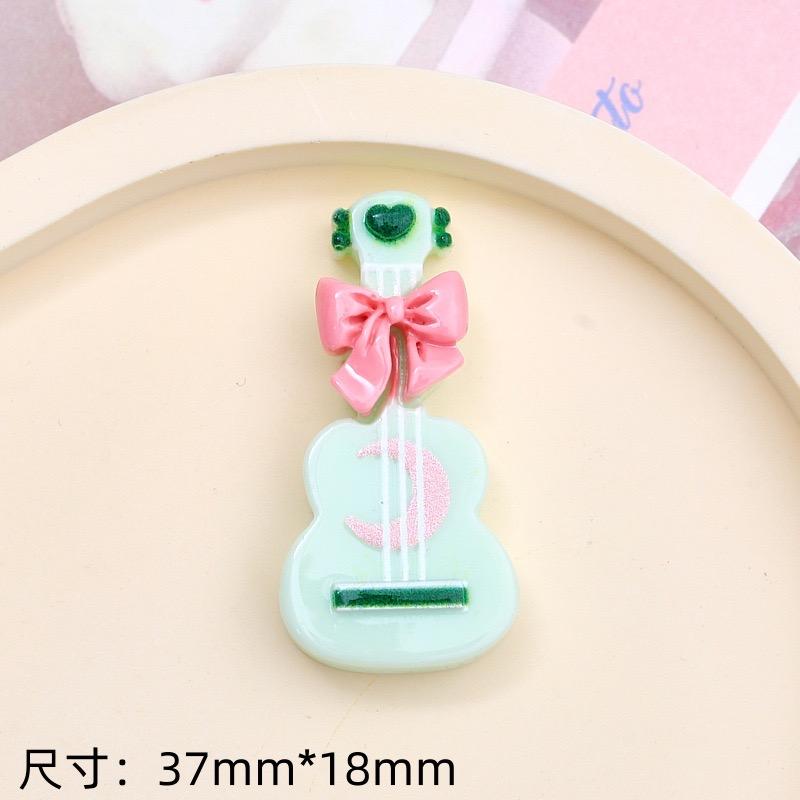 10Pcs New Cute Resin Guitar Flat Back Home Decor Parts Embellishments For Hair Bows Accessories