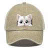 Lovely Cat Snapback Baseball Hat Cute Animals Hats For Woman Breathable Unisex Adjustable Baseball Cap Perfect For Street Style