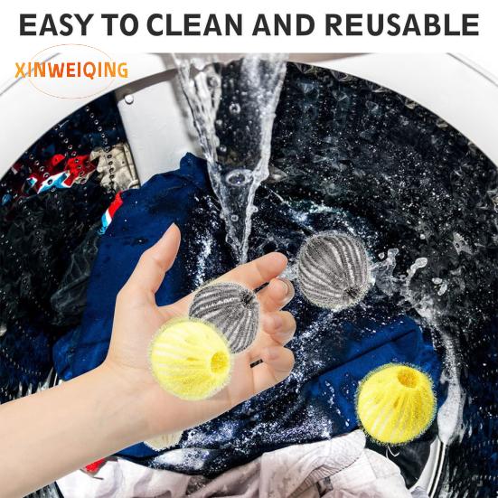 12Pcs Laundry Ball Set,Hollow Surface, Anti-tangle, Lint Removal, Nylon Hair, Cleaning Tool