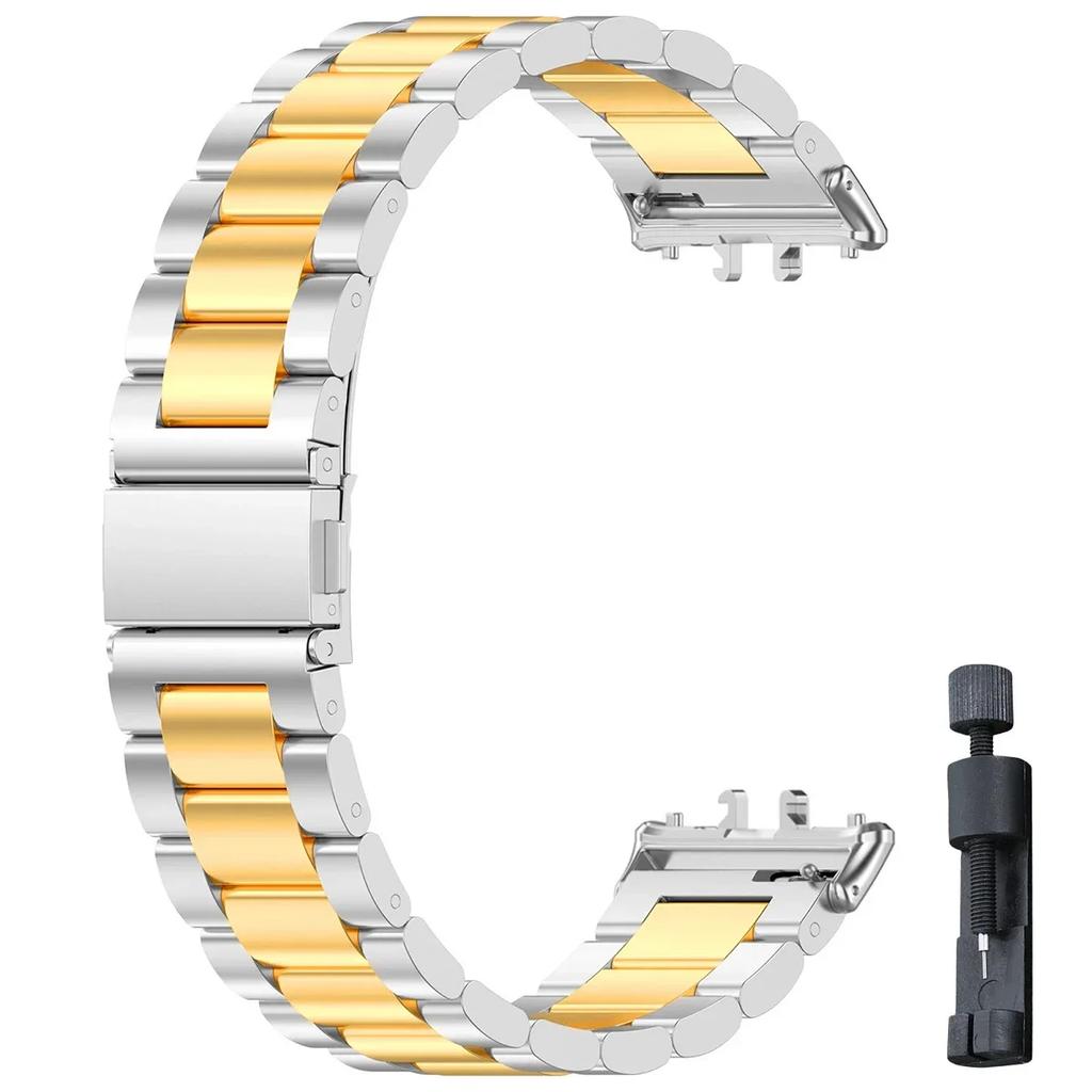 Samsung Galaxy Fit 3 İçin Paslanmaz Çelik Kordon Metal Bileklik Lüks İş Bandı Samsung Galaxy Fit3 SM-R390 Aksesuarları