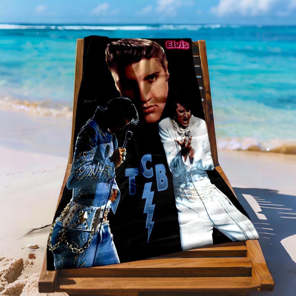 Elvis Beach Towel High Absorbency Quickdry Comfortable Lightweight Perfect For Traveling Yoga Camping And Swimming