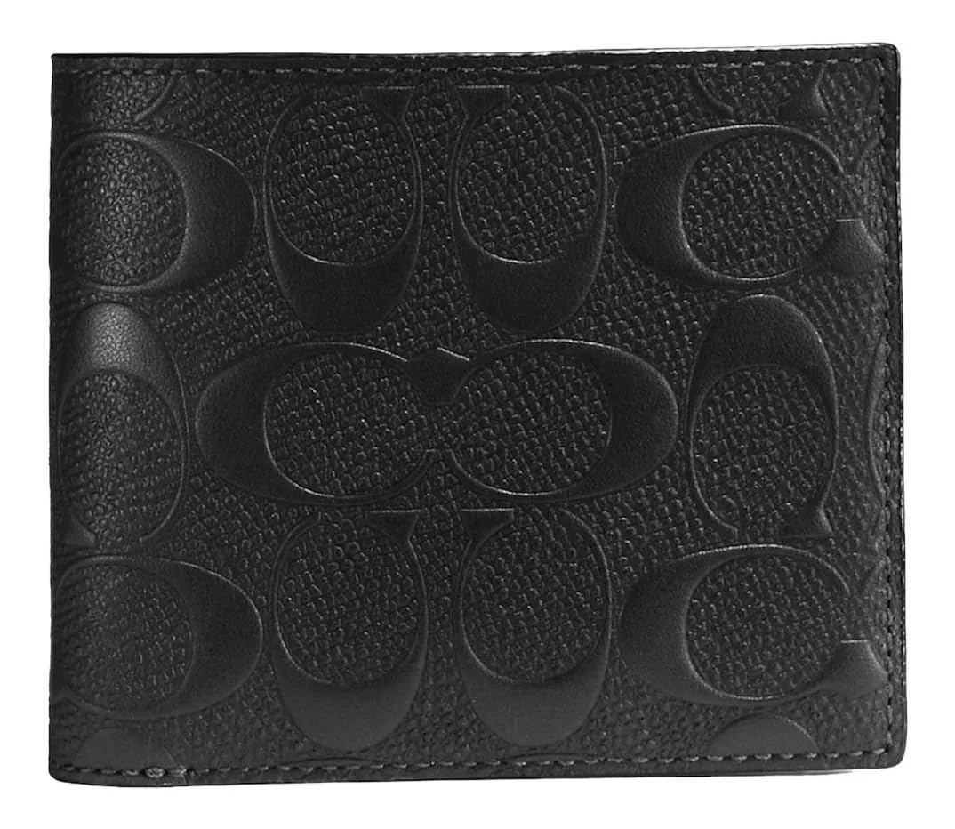 

Wallet Outlet Embossed Signature 3 IN ONE Bifold Wallet with Card Case R957 BLK Product [Coach] Men s чорний