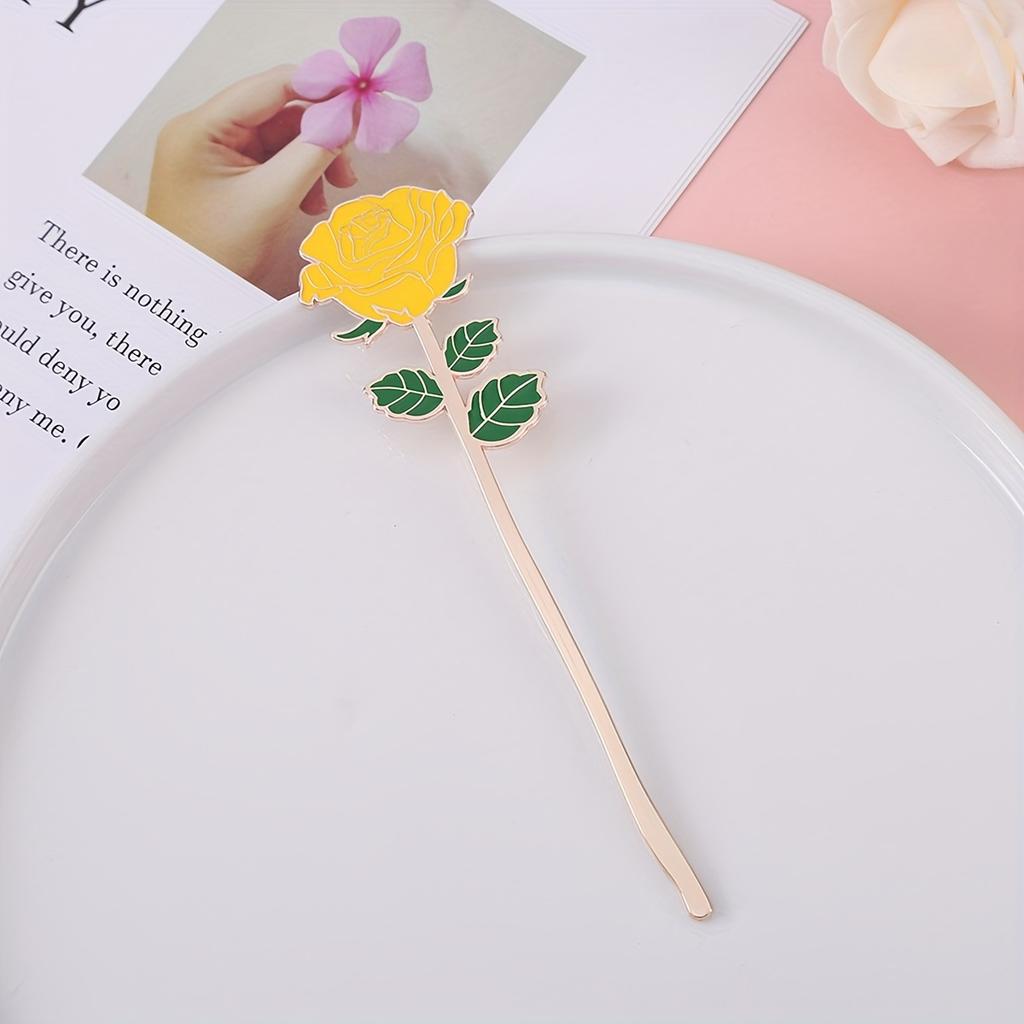 Exquisite Metal Rose Bookmark Keeps Your Book In Style Thoughtful Gift for Friends, Versatile Home School Office Accessor